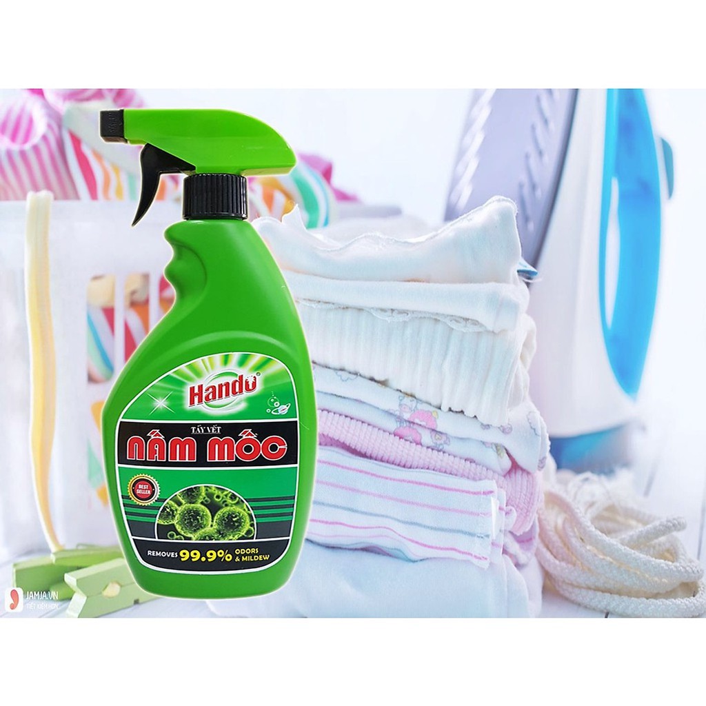 Chai xịt tẩy nấm mốc quần áo đồ dùng nhà cửa đầu xịt 2 chế độ khóa và mở đa năng 500m