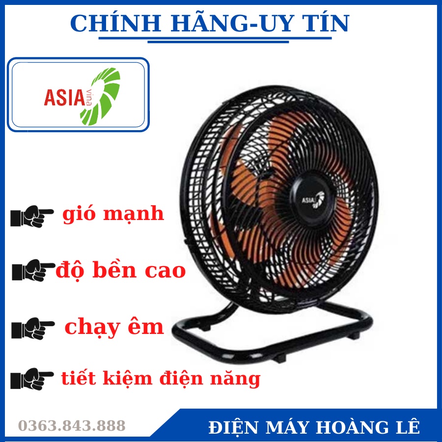 Quạt sàn ASIA vina Turbo STB1601 - 80W - 6 Cánh 40cm,quạt chạy rất êm và gió rất mạnh, Mẫu Mới 2021