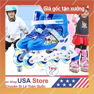 Giày Trượt Patin Phát Sáng Sport Trẻ Em - Batin Người Lớn QF Thế Hệ Mới (Tặng 2 Thanh Cờ Lê Tháo Lốp)
