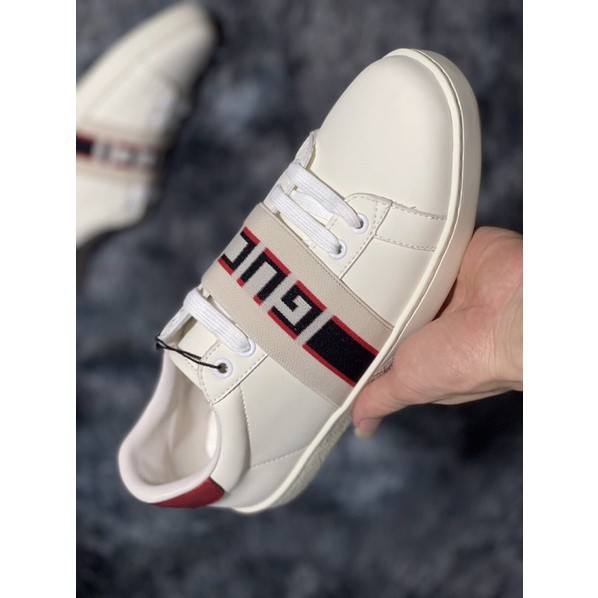 (ẢNH THẬT 1.1) Giày Gucci đai chun bản chuẩn sc Full pk