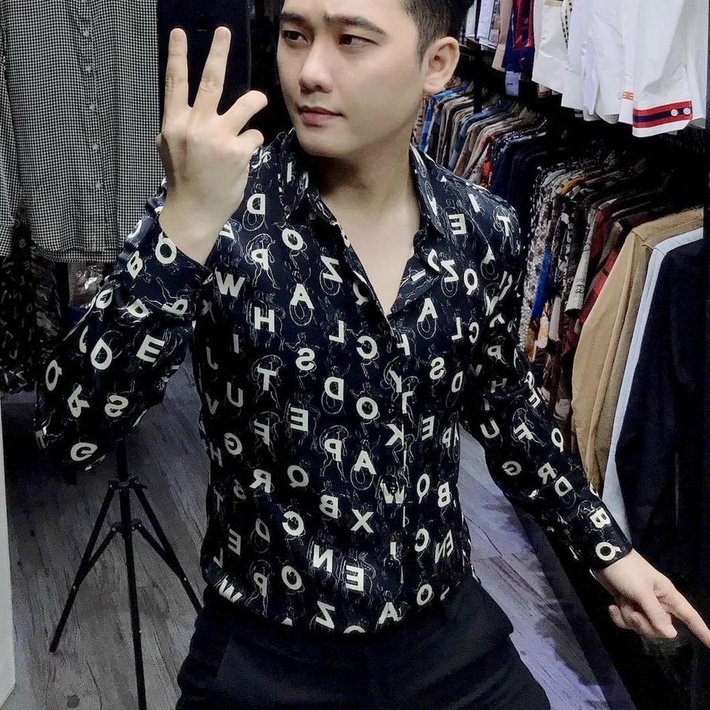 Áo Sơ Mi Nam, Áo Sơ Mi Dài Tay Cao Cấp, Áo Sơ Mi Hoạ Tiết, Vải Lụa Thoáng Mát, Phong Cách Thời Trang Luanstore.