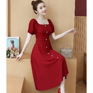 VÁY CÔNG SỞ| ĐẦM DÁNG XÒE | ĐẦM ĐŨI ĐỎ ĐÔ XINH YÊU - Kho Sỉ Hà Trần