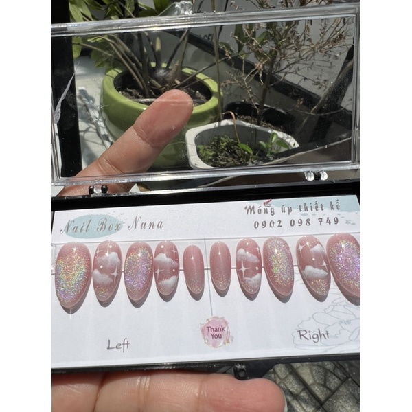 Nail box mắt mèo cầu vồng thạch mây
