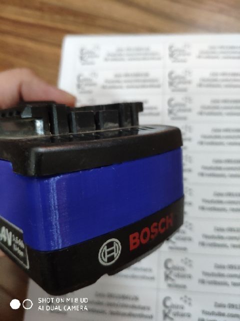 Miếng chèn tăng chiều cao bộ pin Bosch 14v thêm 1-2 hàng cell