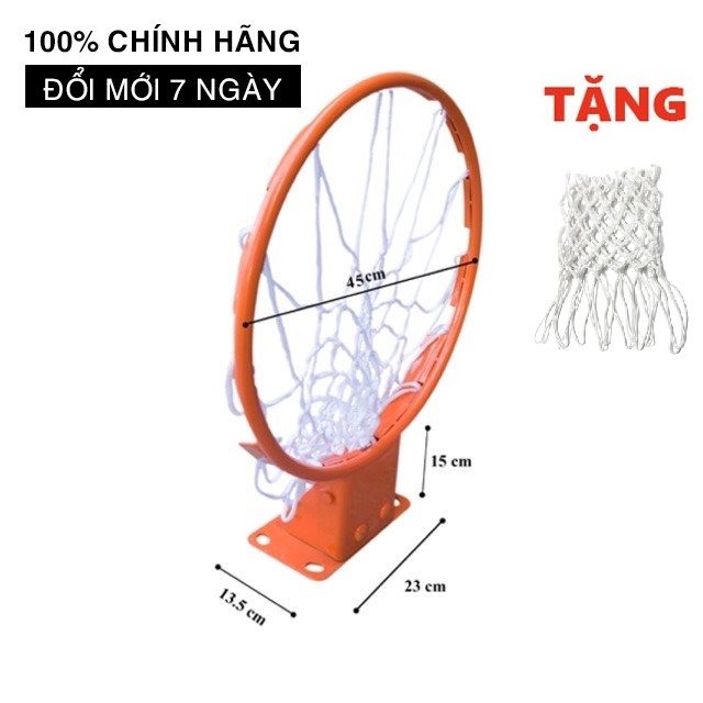 Khung Vành bóng rổ tiêu chuẩn NBA thi đấu (2 lò xo Chịu lực 180kg) dùng cho nhà thi đấu huấn luyện và giảng dạy