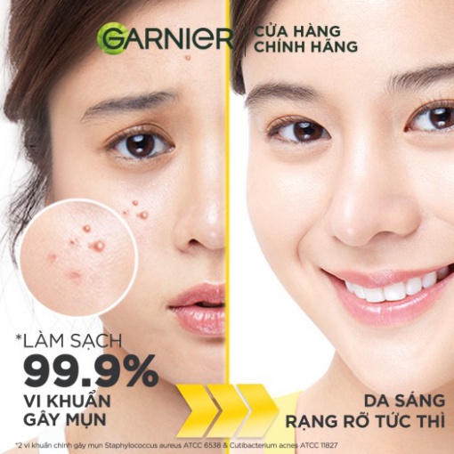 Sữa Rửa Mặt Garnier 3 Trong 1 Giảm Mụn & Sáng Da 50ml Bright Complete 3 in 1 Foam Anti Acne