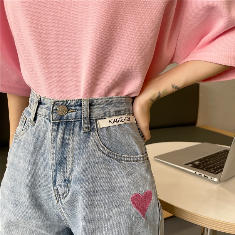 Quần short jean SUXI ống rộng lưng cao cá tính thời trang cho nữ