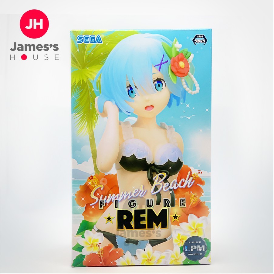 Mô Hình Figure Chính Hãng Anime Re:Zero, Rem, Limited Premium Summer Beach Figure, SEGA, Nhật Bản