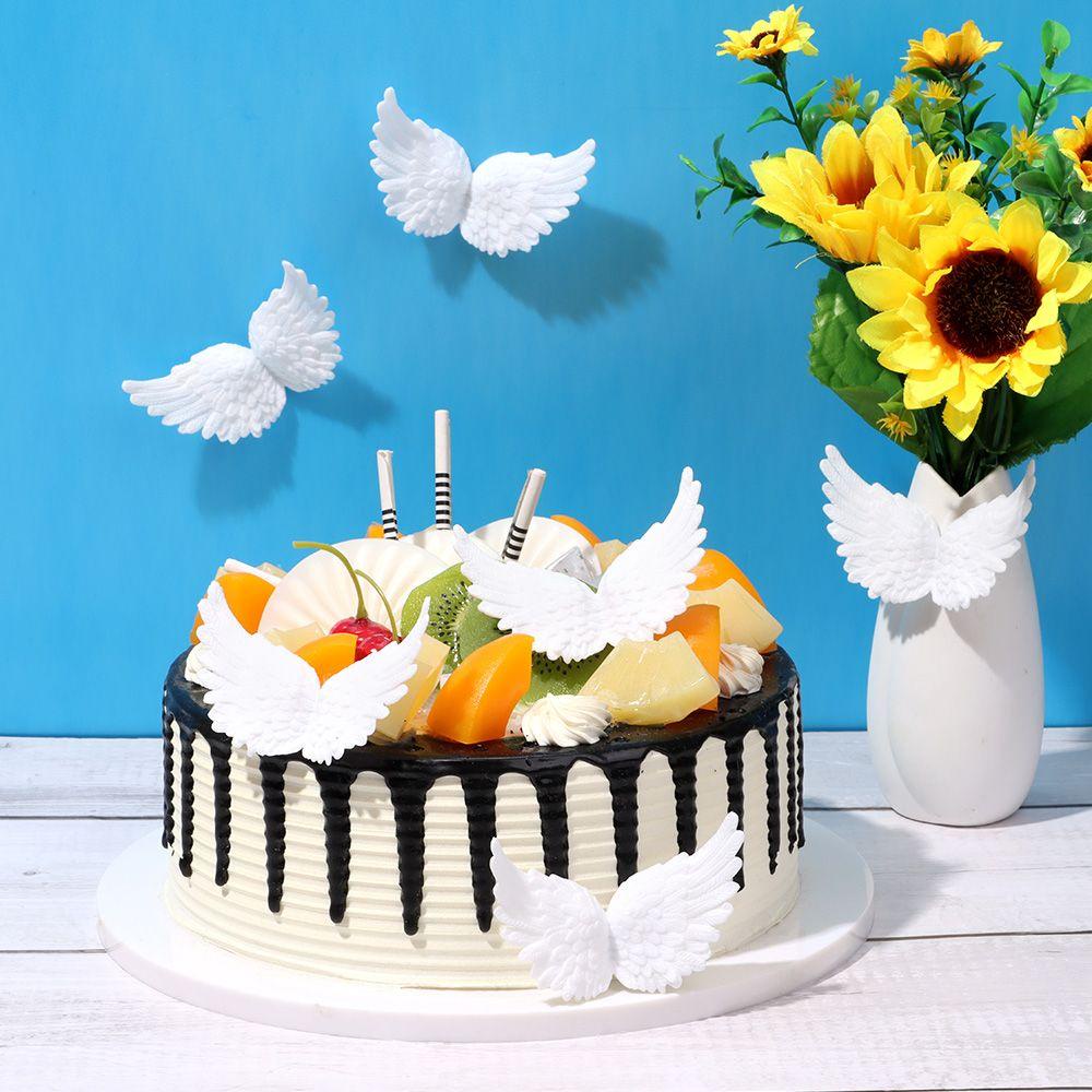 Set 12 Đôi Cánh Thiên Thần Bằng Nhựa Dùng Trang Trí Bánh Kem DIY