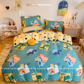 Set chăn ga gối cotton living 100% 4 món - khủng long
