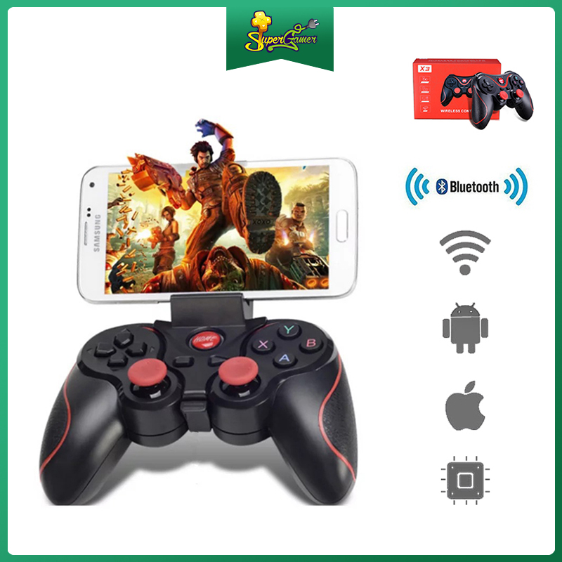 ANDROID Set Tay Cầm Điều Khiển Chơi Game X3 2.4g Kèm Phụ Kiện
