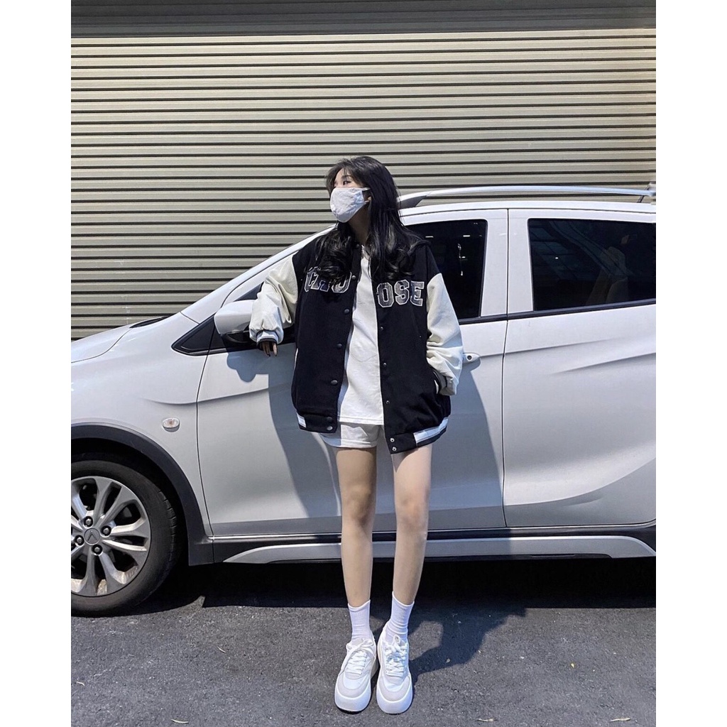  Áo khoác nỉ nhung bomber unisex nam nữ thêu chữ CHOOSE phong cách ulzzang | BigBuy360 - bigbuy360.vn