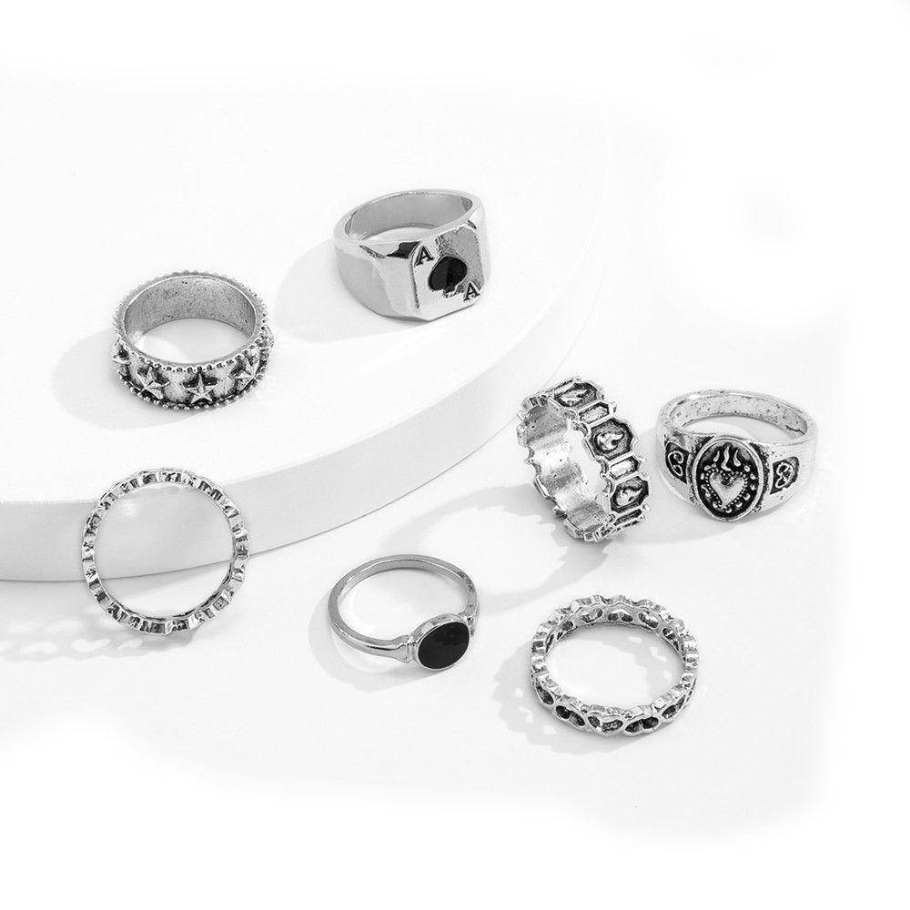 Set Nhẫn Đeo Giữa Ngón Tay Theo Phong Cách Cổ Điển Kiểu Mới|Bộ Trang Sức