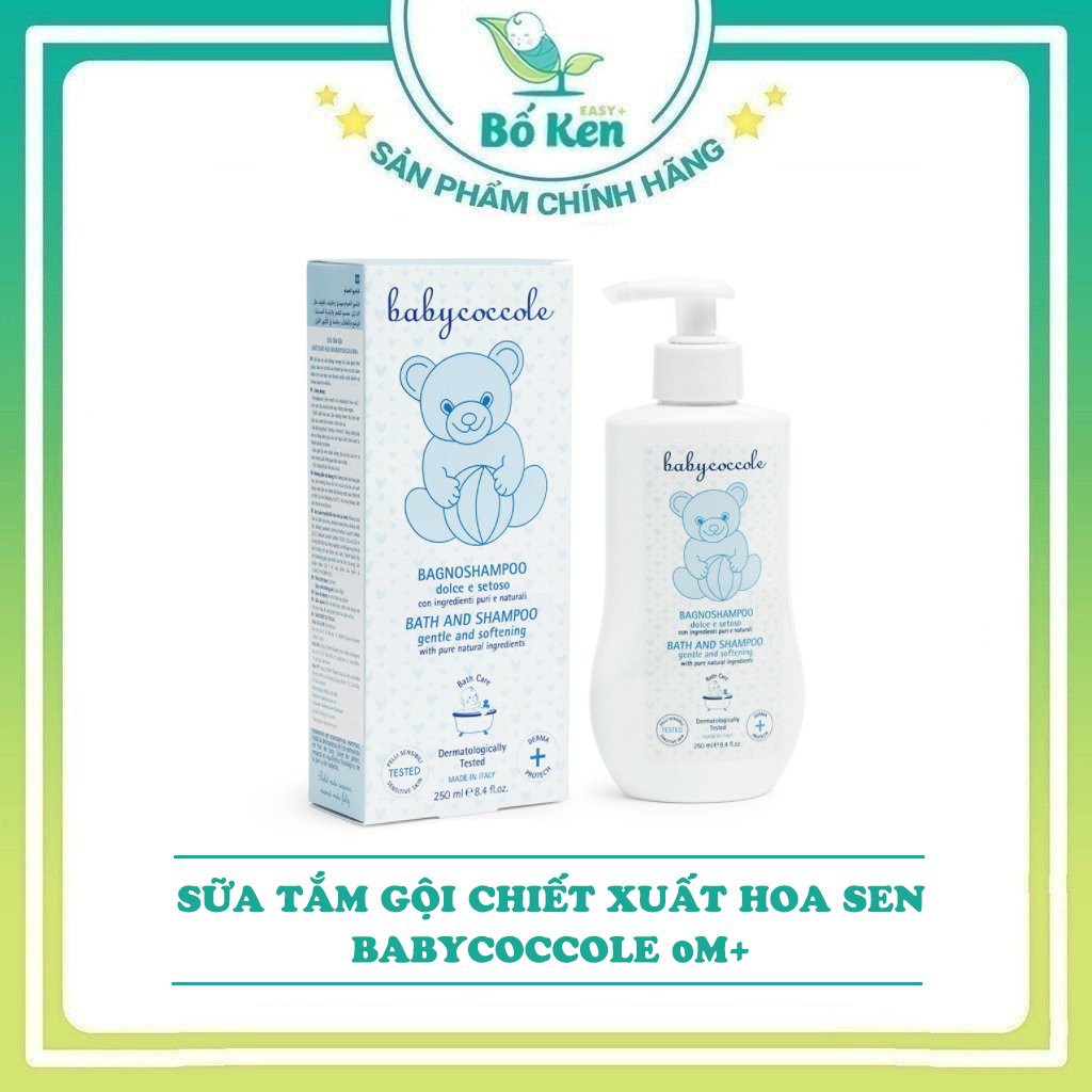 Shop Bố Ken - Sữa tắm gội chiết xuất hoa sen Babycoccole cho bé từ 0M+