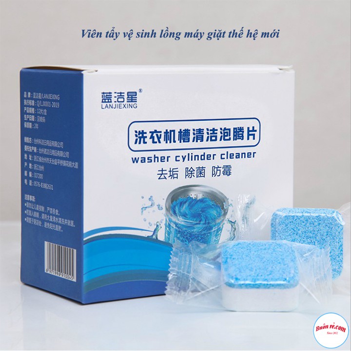 Combo 3 Viên Tẩy Vệ Sinh Lồng Máy Giặt Thế Hệ Mới Diệt Khuẩn, Khử Mùi Và Tẩy Chất Cặn Hiệu Quả- br00211