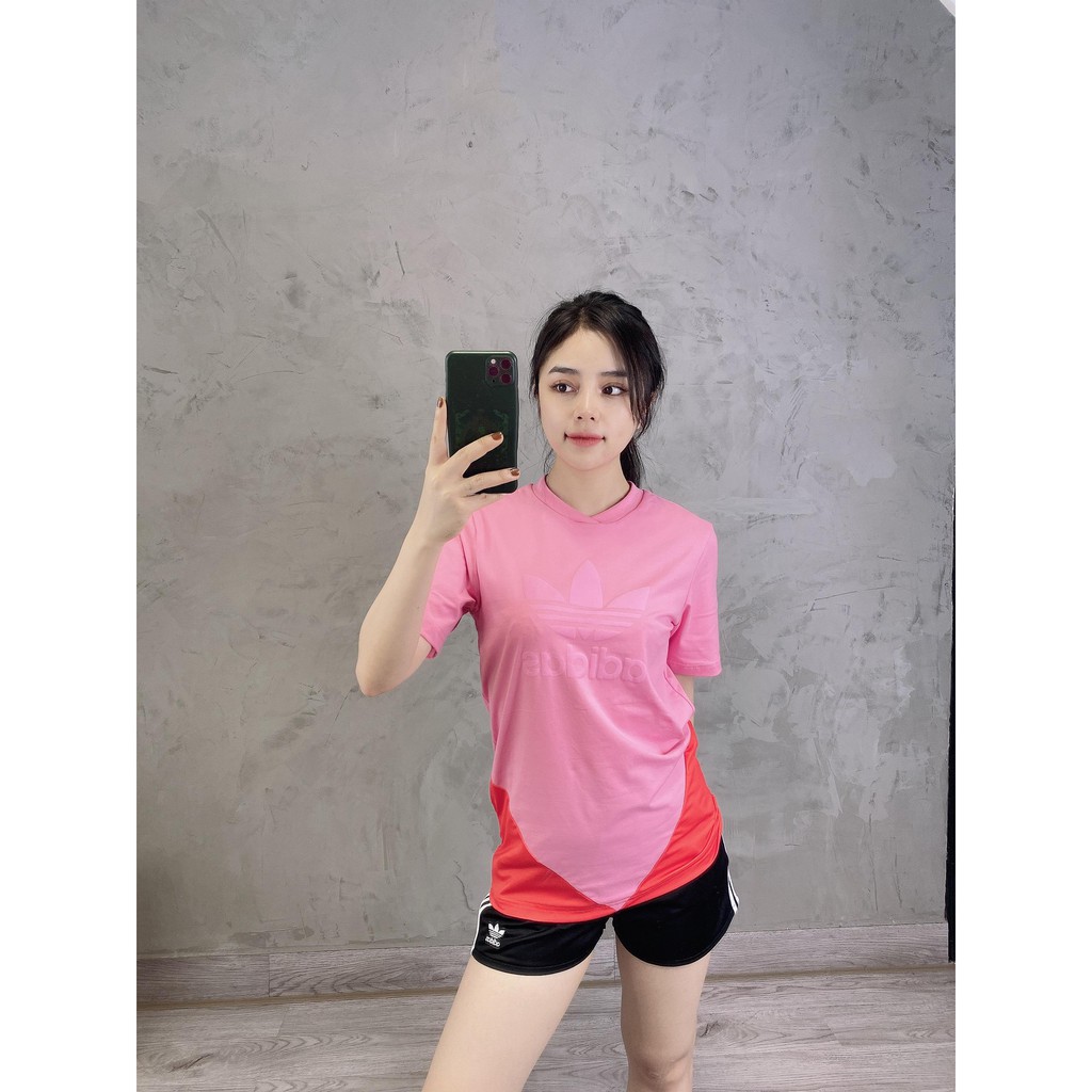 (HÀNG XUẤT XỊN) Áo das hồng phối đỏ, logo chìm, Có quần (legging + shorts) phối kèm | BigBuy360 - bigbuy360.vn
