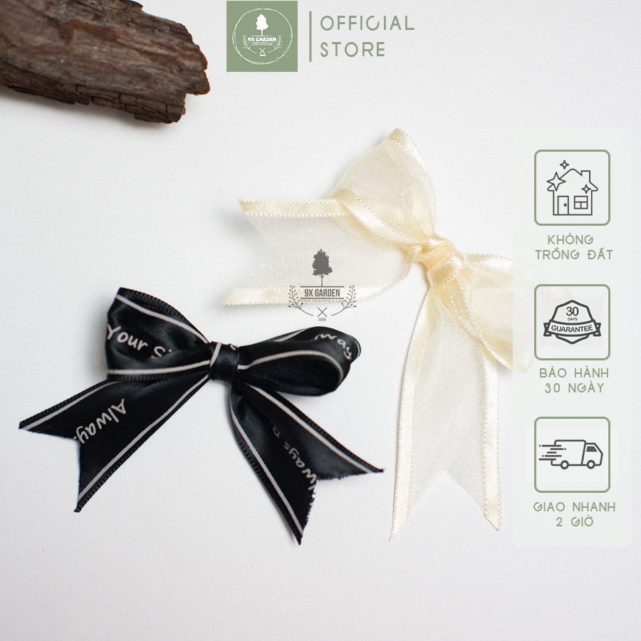 Nơ Trang Trí Chậu Cây Quà Tặng - 9X Garden