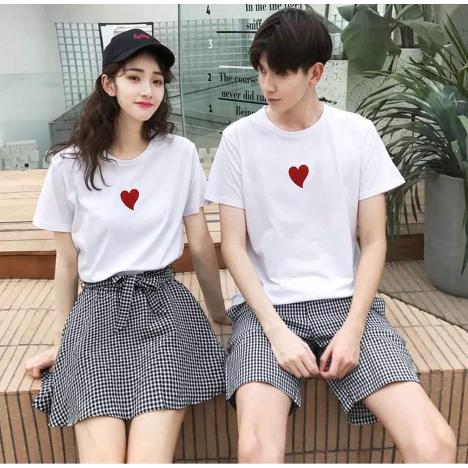 ÁO ĐÔI NAM NỮ ÁO CẶP TRÁI TIM YÊU THƯƠNG