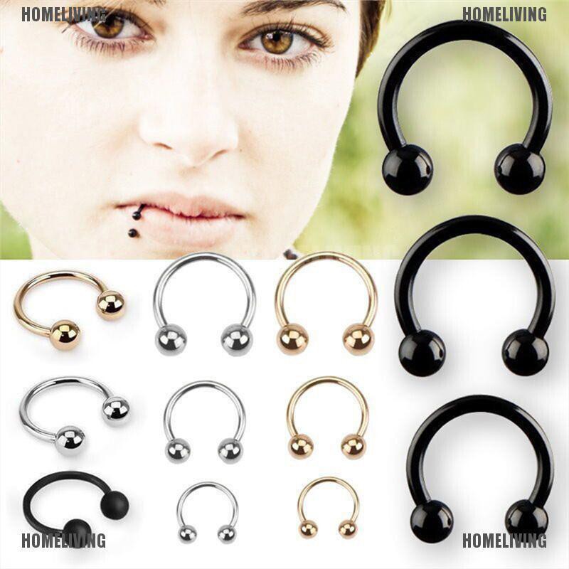 Set 10 Khuyên Mũi / Môi Bằng Thép Không Gỉ Cá Tính