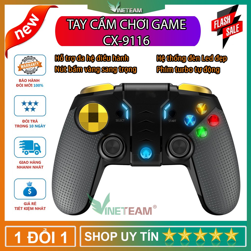 Tay Cầm Chơi Game Bluetooth Ipega CX-9116 Cho PC Android iPhone iPad Hỗ Trợ Chơi Game PUBG Rules -dc4619