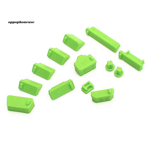 Bộ 13 nút bịt lỗ giắc cắm các cổng bằng silicone chống bụi bẩn đa năng cho laptop/ máy tính bảng