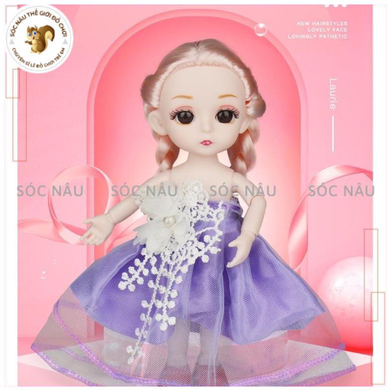 Đồ chơi Búp bê babie cao 18 cm bộ sưu tập búp bê vô cùng dễ thương cho các bé gái Sóc nâu thế giới đồ chơi