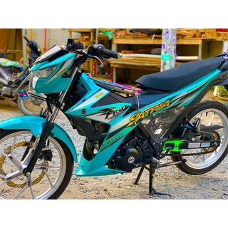 Tem Rời cao cấp Satria xanh lục bảo trắng đen
