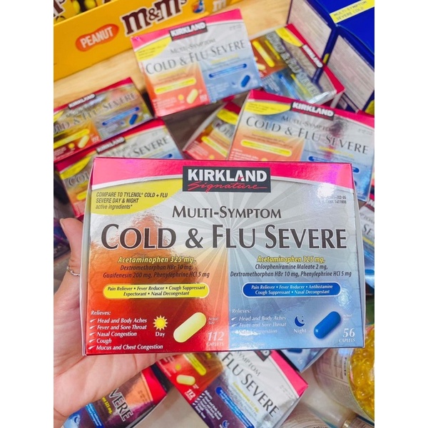 01 Hộp Kirkland Signature Cold & Flu Multi-Symptom Daytime and Nightime của Mỹ.