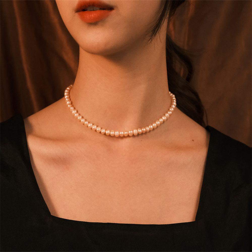 Vòng Cổ Choker Đính Hạt Ngọc Trai Nhân Tạo Hình Tròn Lớn Dành Cho Tiệc Cưới|Vòng Cổ Phong Cách Bohemian Thời Trang Mới Cho Nữ