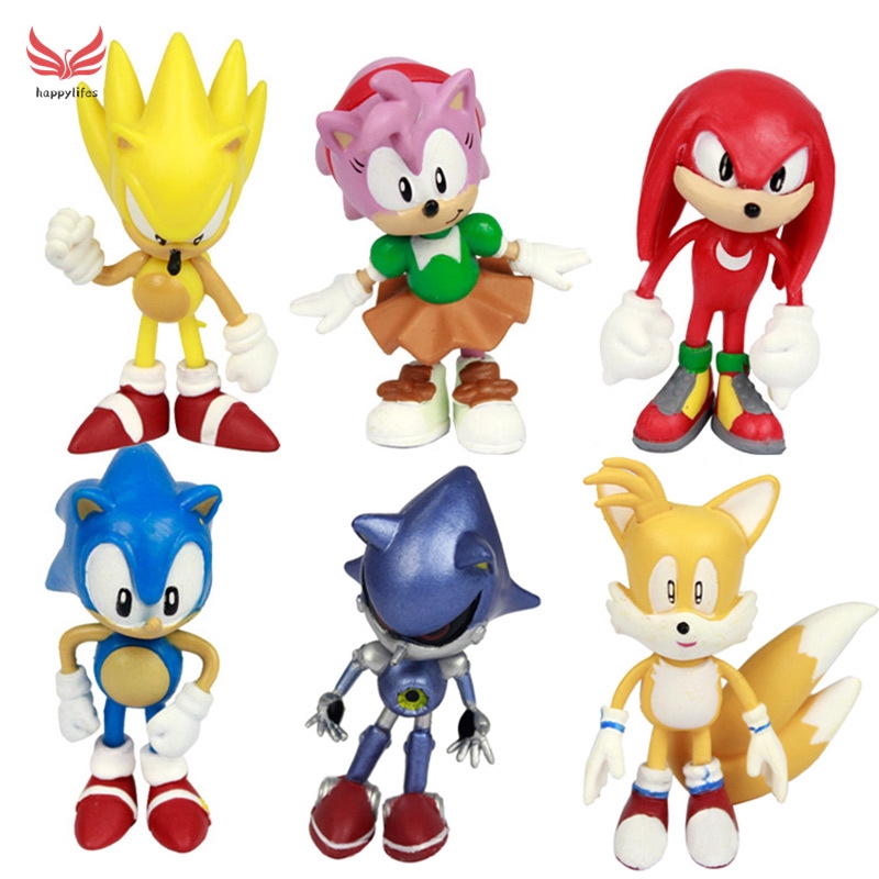 Bộ 3/ 6 mô hình nhân vật đồ chơi hoạt hình Sonic The Hedgehog đáng yêu