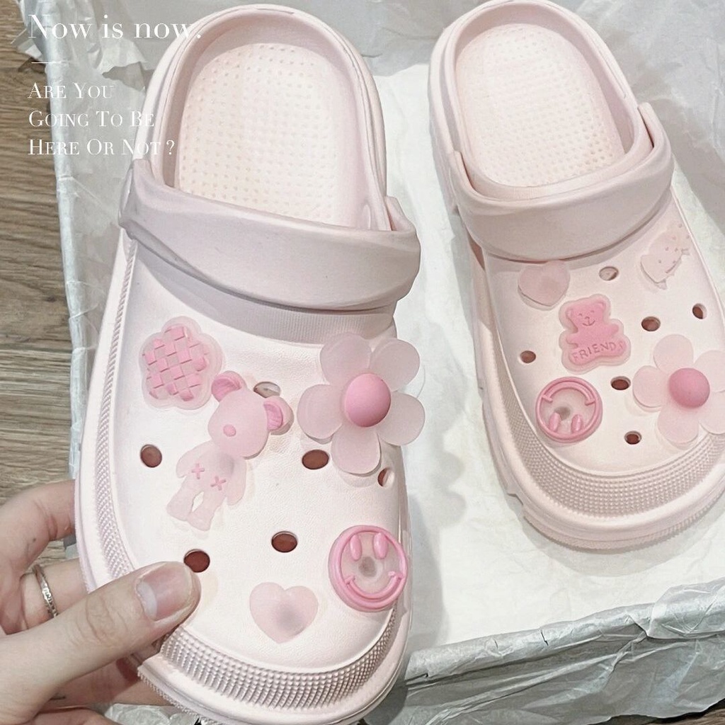 Dép Đế Mềm Đục Lỗ Dạ Quang Thời Trang Mùa Hè Cho Bé Gái