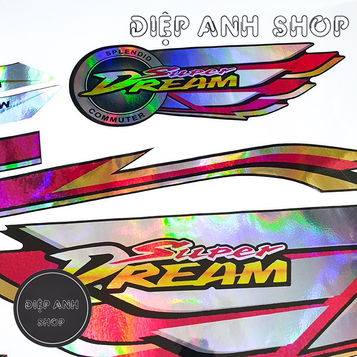 Tem xe Dream 7 màu - Tem chế xe Dream