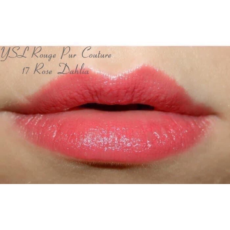 SALE OFF 50%🔥Son YSL rouge pur couture 17 rose dahlia màu hồng cam