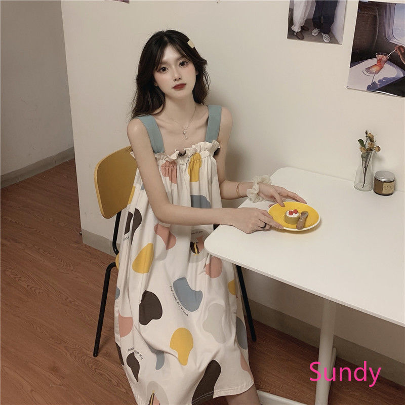 Set đồ ngủ Hai Dây Và Áo Choàng Họa Tiết Hoa Quyến Rũ Dành Cho Nữ