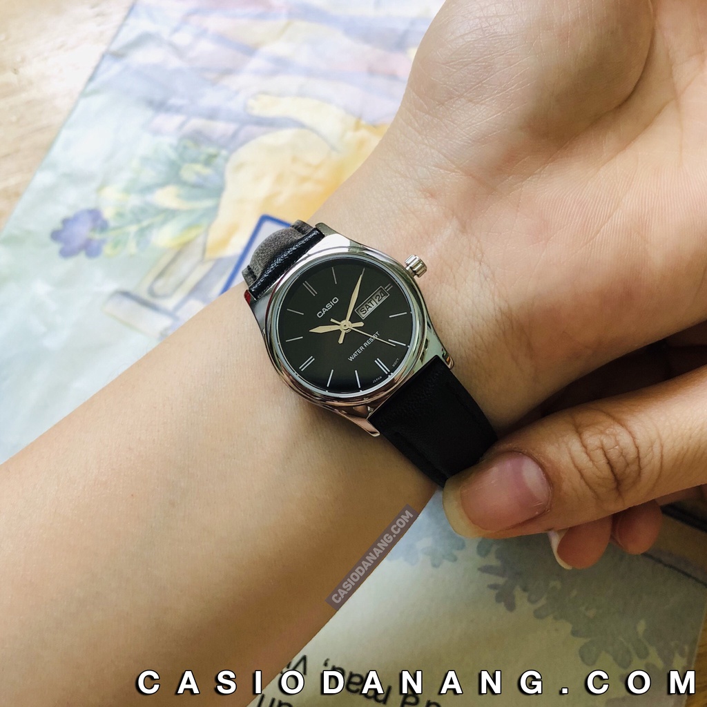 Đồng hồ nữ dây da Casio chính hãng Anh Khuê LTP-V006L-1B2UDF (25mm)