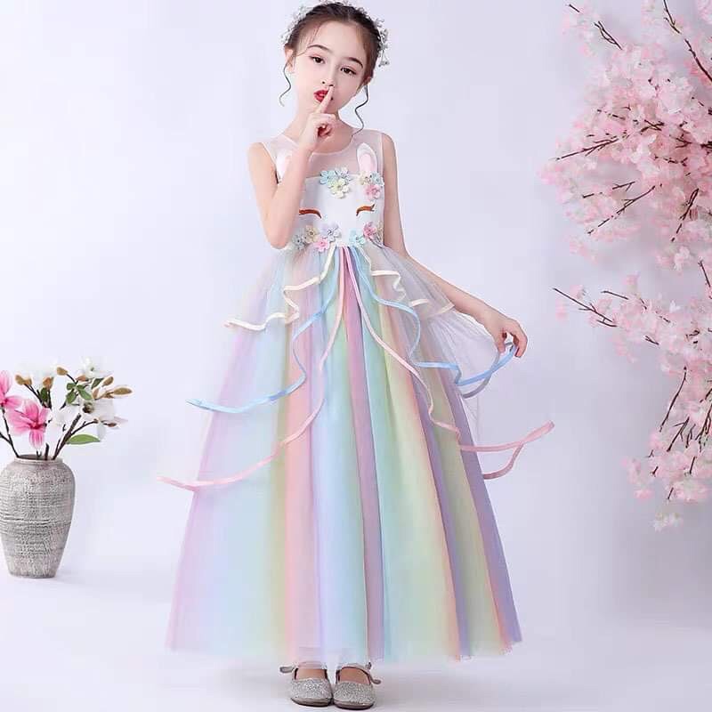 Đầm váy pony dài - Đầm công chúa pony cực xinh cho bé gái