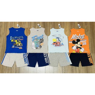 Bộ bé trai sát nách old navy vải cotton size 2t-6t an an