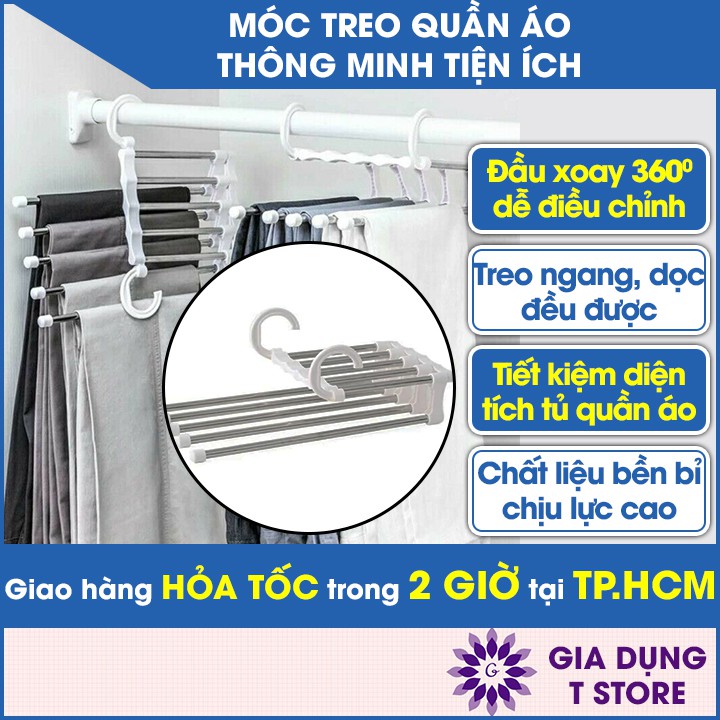 Móc treo quần áo, móc treo đồ đa năng thông minh gấp gọn [MÓC TREO ĐA NĂNG] 5.0