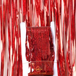 Rèm kim tuyến, phông sinh nhật màu đỏ rựa rỡ