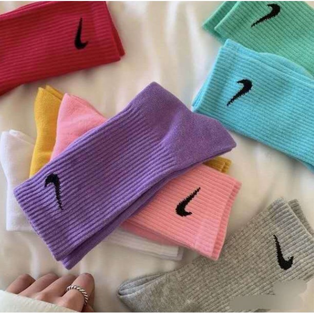 Đôi Vớ Họa Tiết Nike Thể Thao Chất Liệu Cotton Màu Sắc Kẹo Ngọt Dành Cho Nam Và Nữ | BigBuy360 - bigbuy360.vn