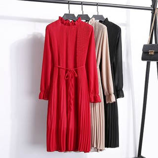 Đầm tay dài chất Chiffon phối ren hoa thiết kế ôm sát quyến rũ