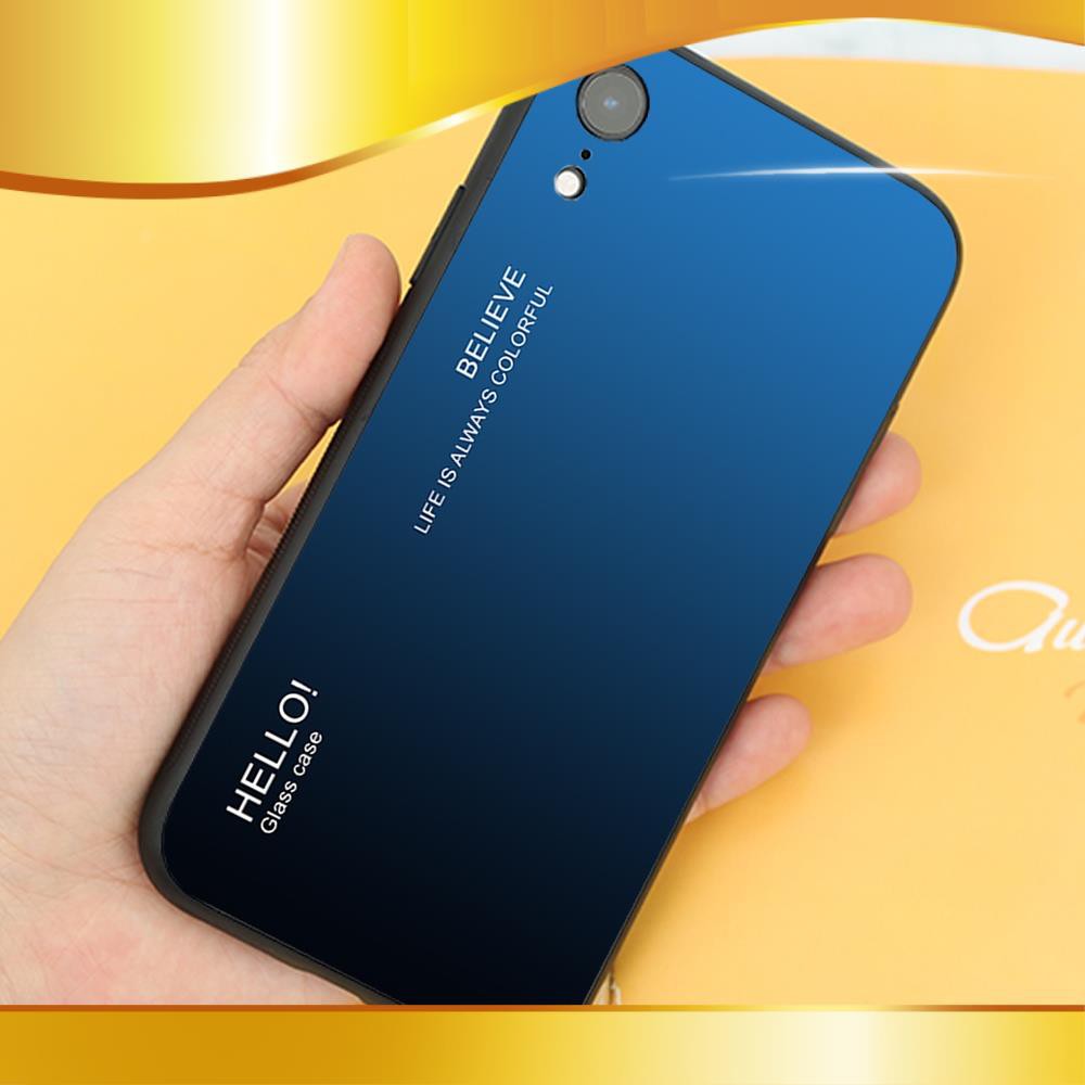 Ốp lưng iPhone XR - Gradient edition, chất liệu kính cường lực