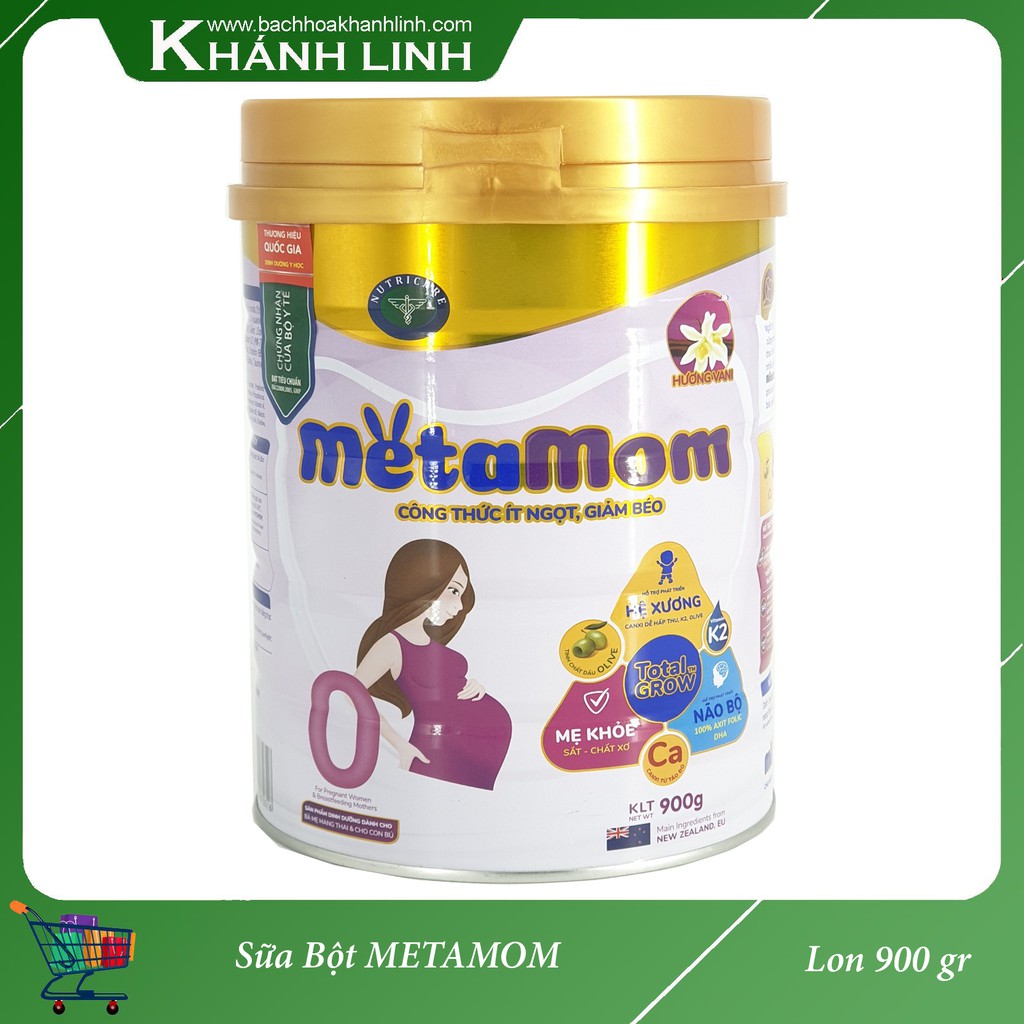 [MUA 4 LON CÓ QUÀ] Sữa Metacare Mom cho phụ nữ đang mang thai và cho con bú lon 900gr