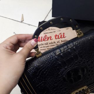 Túi hộp da cá sấu