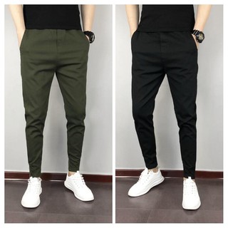 Quần Harem Jogger màu rêu ống Suông dáng Hàn cực đẹp - co giãn tốt - Minhstore