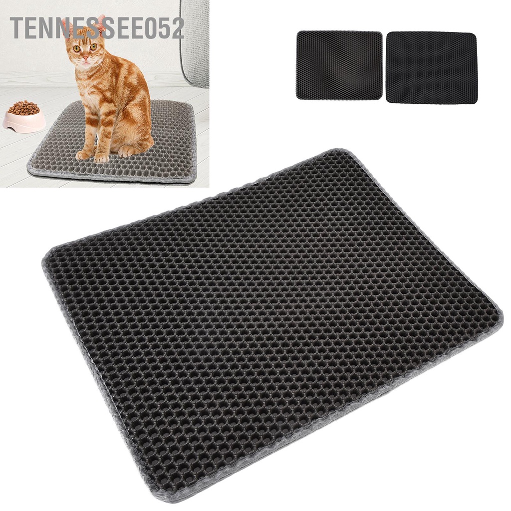 Thảm hứng cát mèo, Thảm chống văng cát, hứng cát vệ sinh cho mèo EVA Chống trượt Hai lớp 50*39.5cm