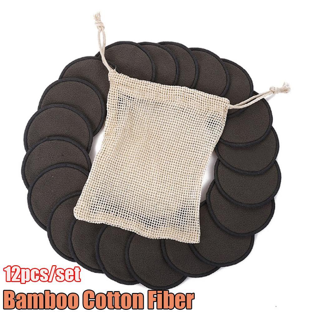 Set 12 Bông Tẩy Trang Sợi Tre Có Thể Tái Sử Dụng
