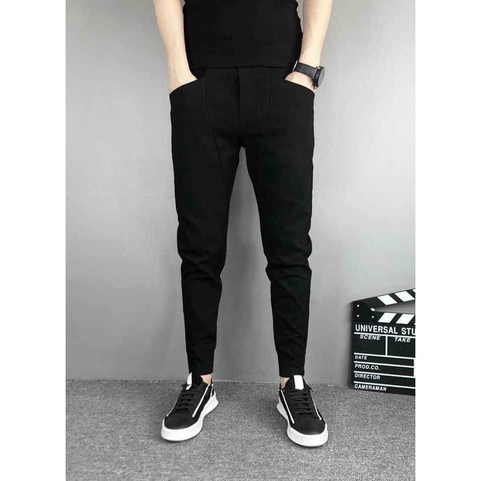 &lt;FREE SHIP&gt; QUẦN JOGGER KAKI CO GIÃN PHỐI VIỀN (KHÔNG GIỐNG HÌNH HOÀN TIỀN)