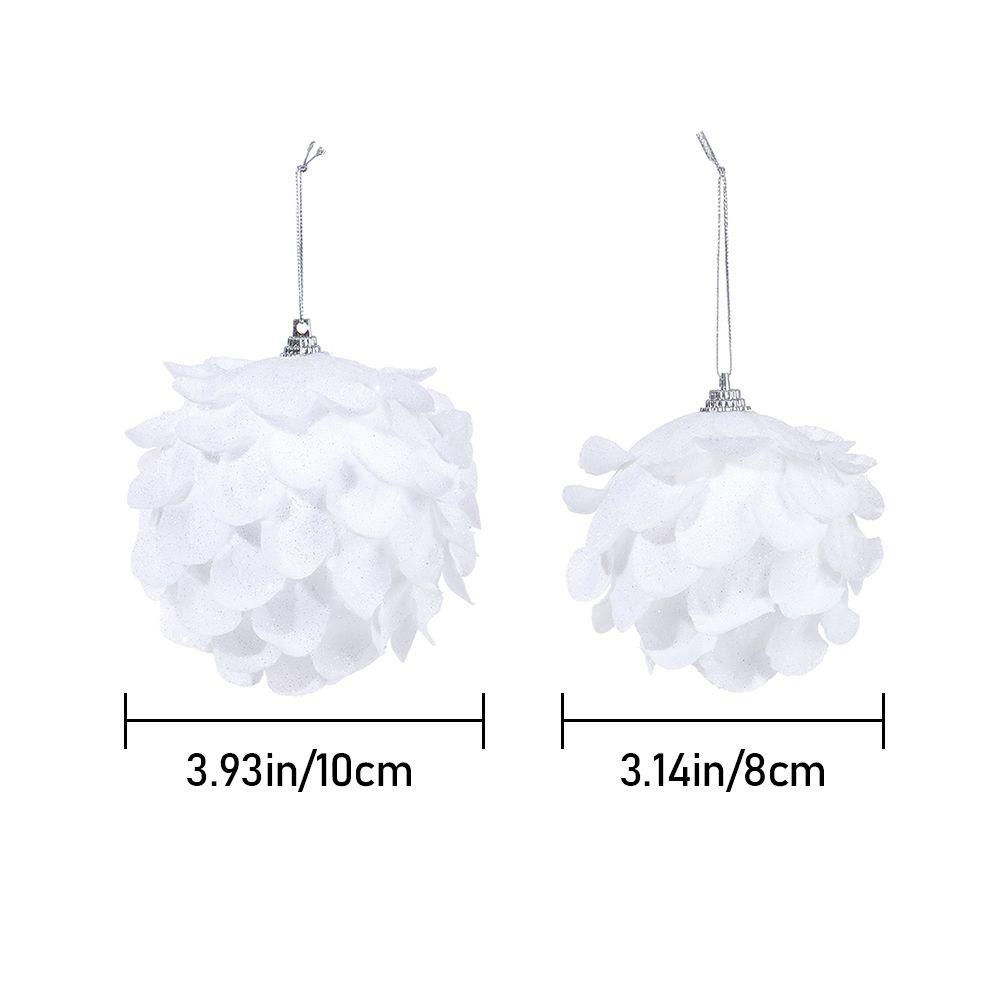 CONOPERY Bộ 3 Quả Cầu Xốp Hình Cánh Hoa Màu Trắng Lấp Lánh Trang Trí Nhà Cửa / Tiệc Cưới / Giá