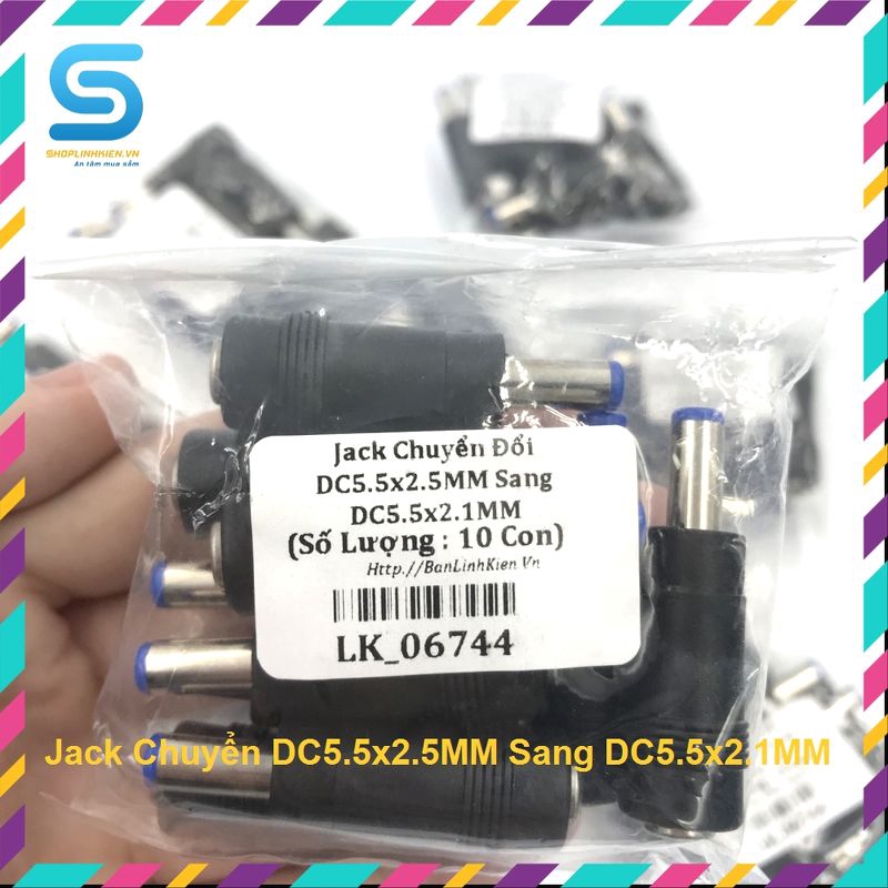 Jack Chuyển Đổi DC5.5x2.5MM Sang DC5.5x2.1MM